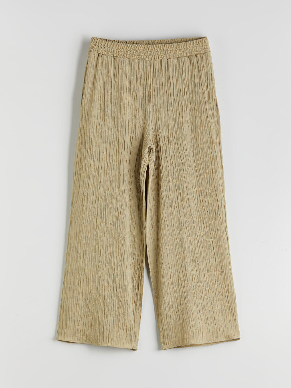 LCWAIKIKI Classic Elasticated Waist Textured Women's Trousers -S5K500Z8-GDQ