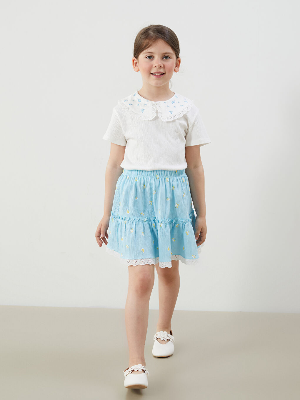 Floral Girls' Blouse and Skirt 2 Pack -S5K506Z1-R9J