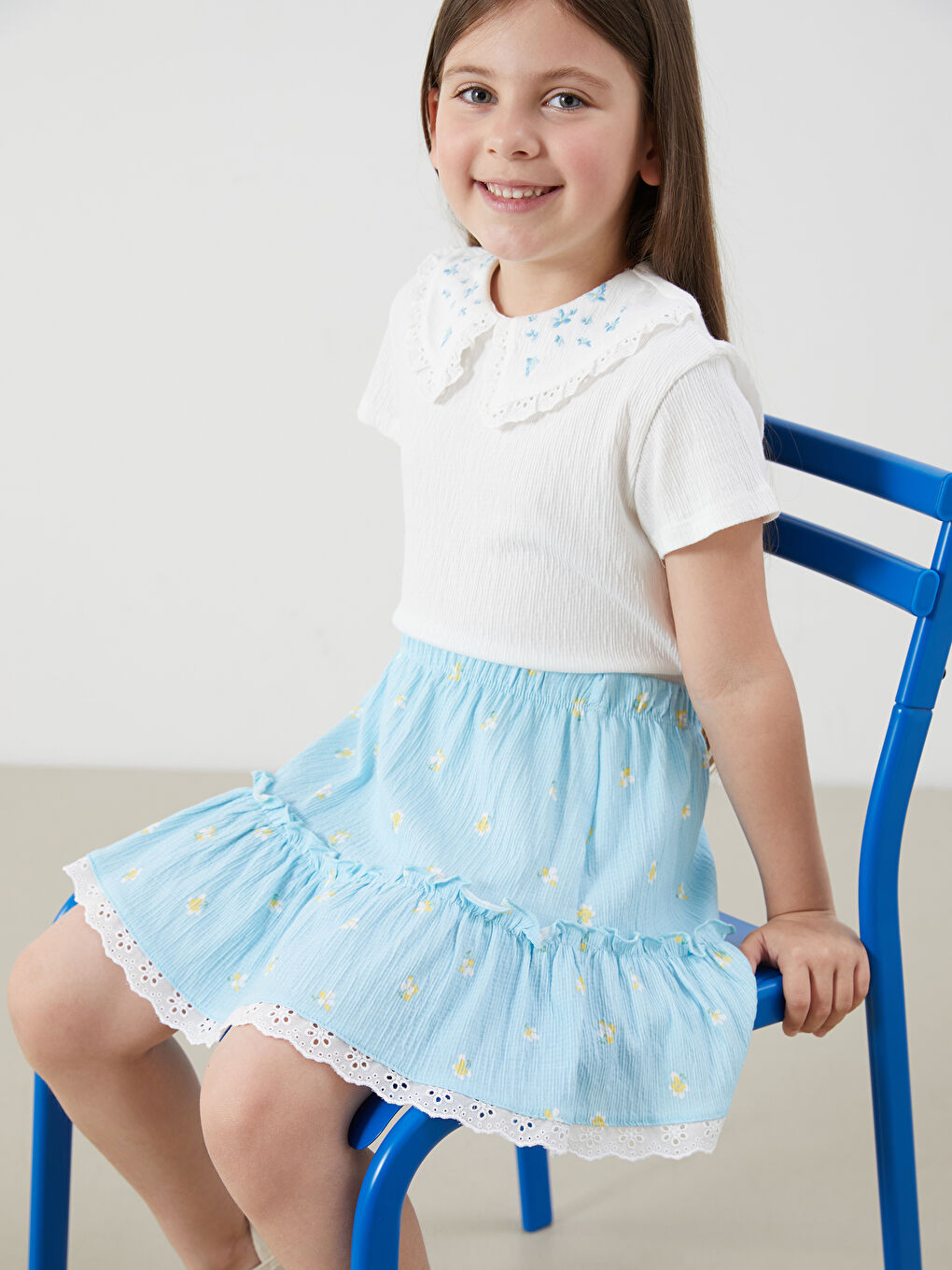 Floral Girls' Blouse and Skirt 2 Pack -S5K506Z1-R9J