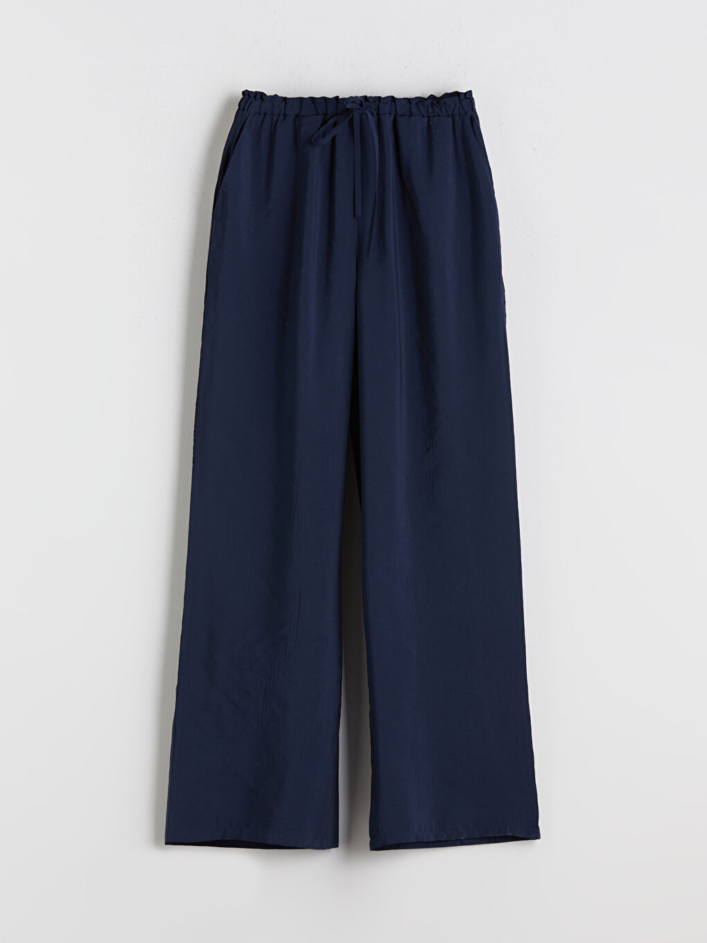 LCW Modest Elastic Waist Wide Leg Women's Trousers -S5K511Z8-CRP