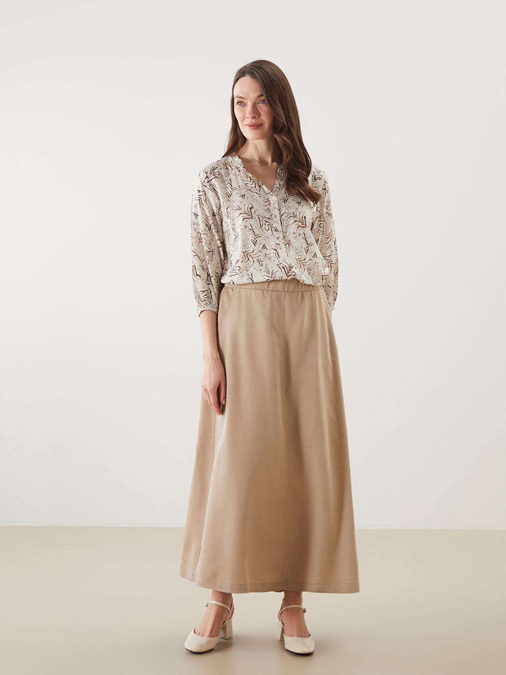 Elastic Waist A-Line Women's Skirt -S5K523Z8-FJZ