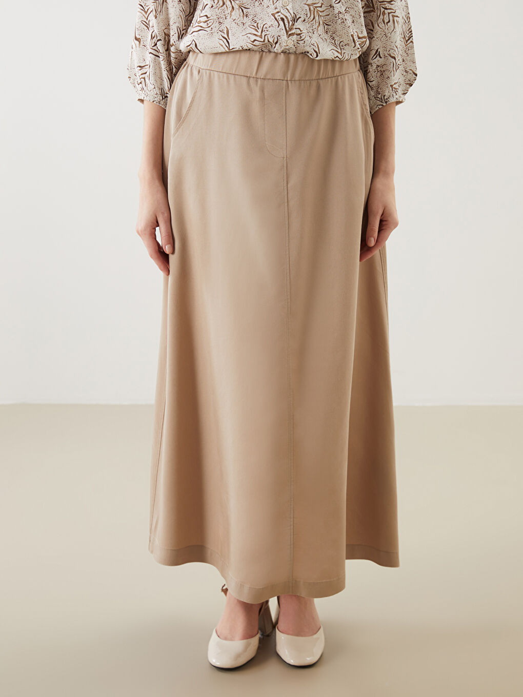 Elastic Waist A-Line Women's Skirt -S5K523Z8-FJZ