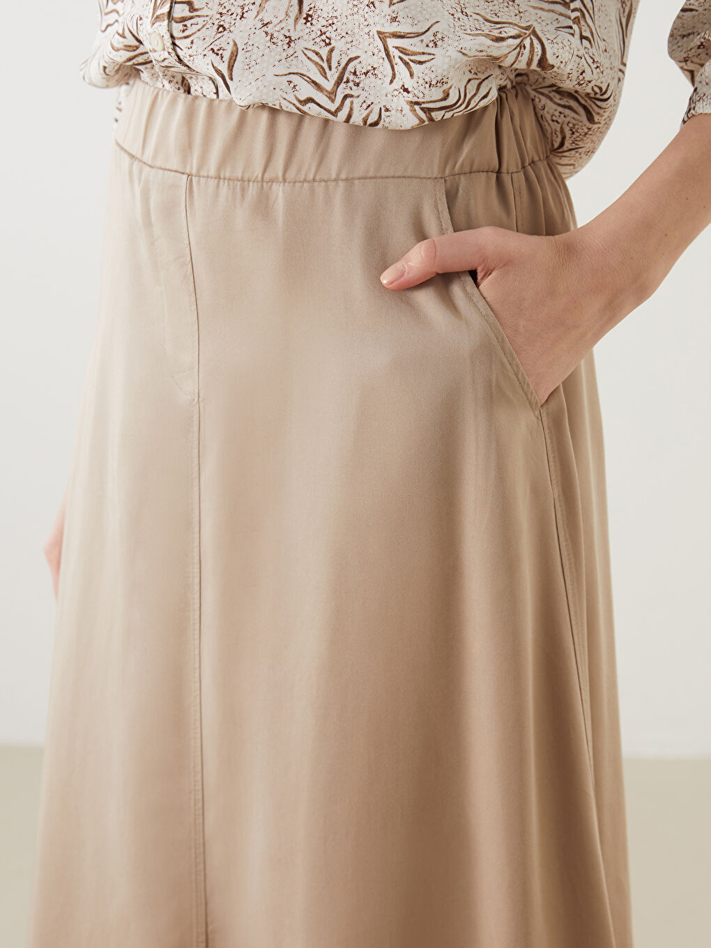 Elastic Waist A-Line Women's Skirt -S5K523Z8-FJZ