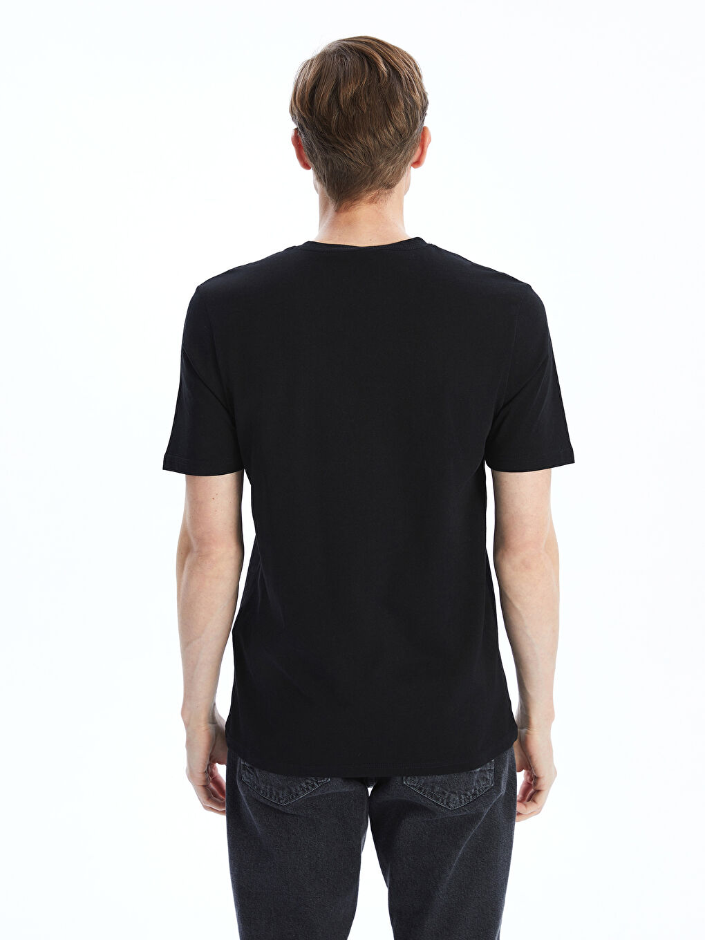 V-Neck Short Sleeve Jersey Men's T-Shirt-4