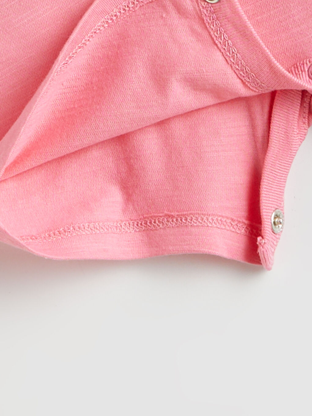 Pembe Bisiklet Yaka Kız Bebek Penye Tulum-1