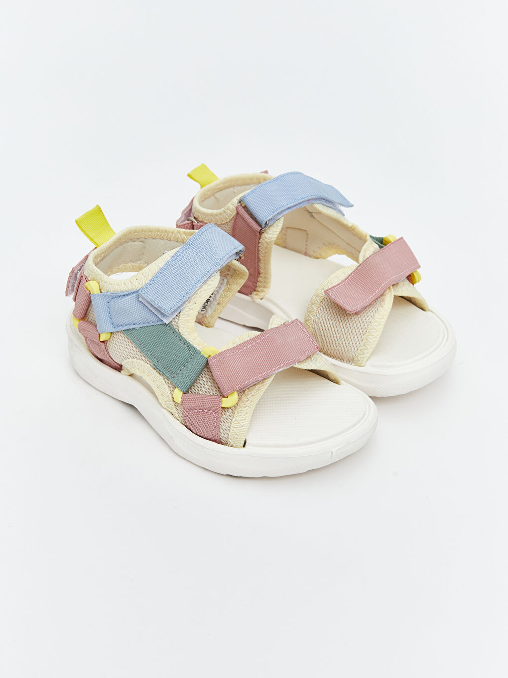 Color Block Hook and Loop Girls' Sandals