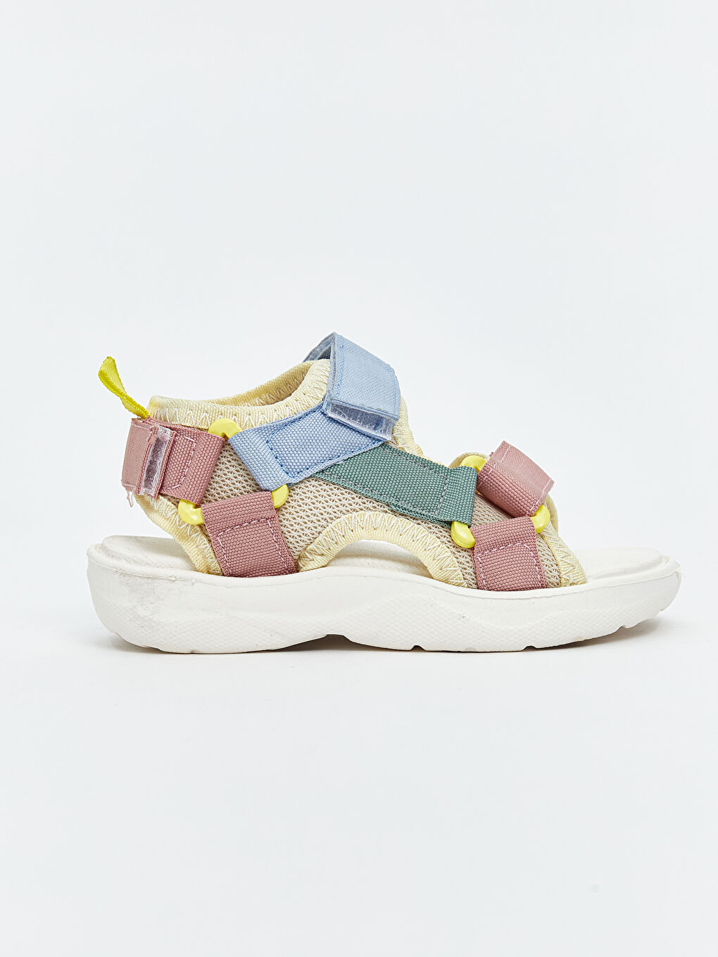 Color Block Hook and Loop Girls' Sandals-1
