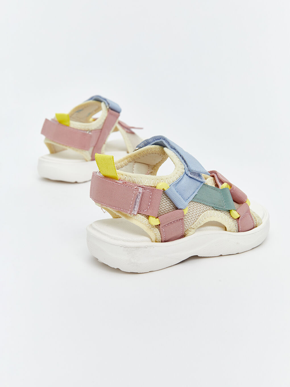 Color Block Hook and Loop Girls' Sandals-4
