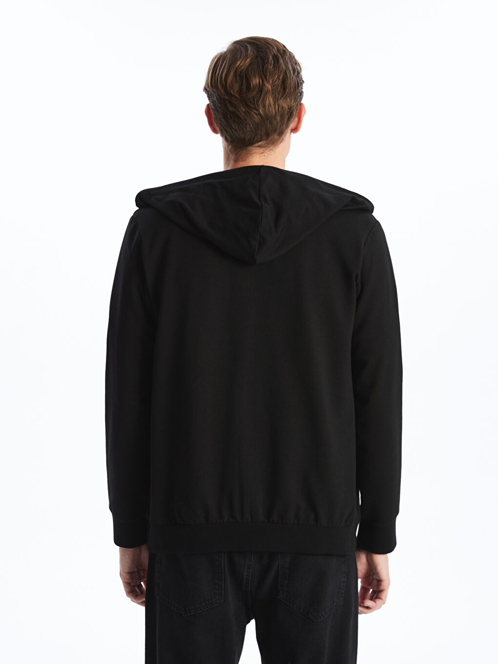 LCWAIKIKI Basic Hooded Long Sleeve Men's Zip-Up Sweatshirt -W52054Z8-CVL
