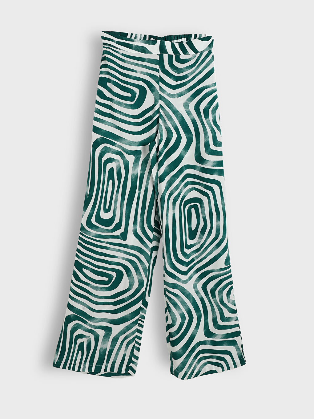 Elasticated Waist Patterned Women's Trousers-4