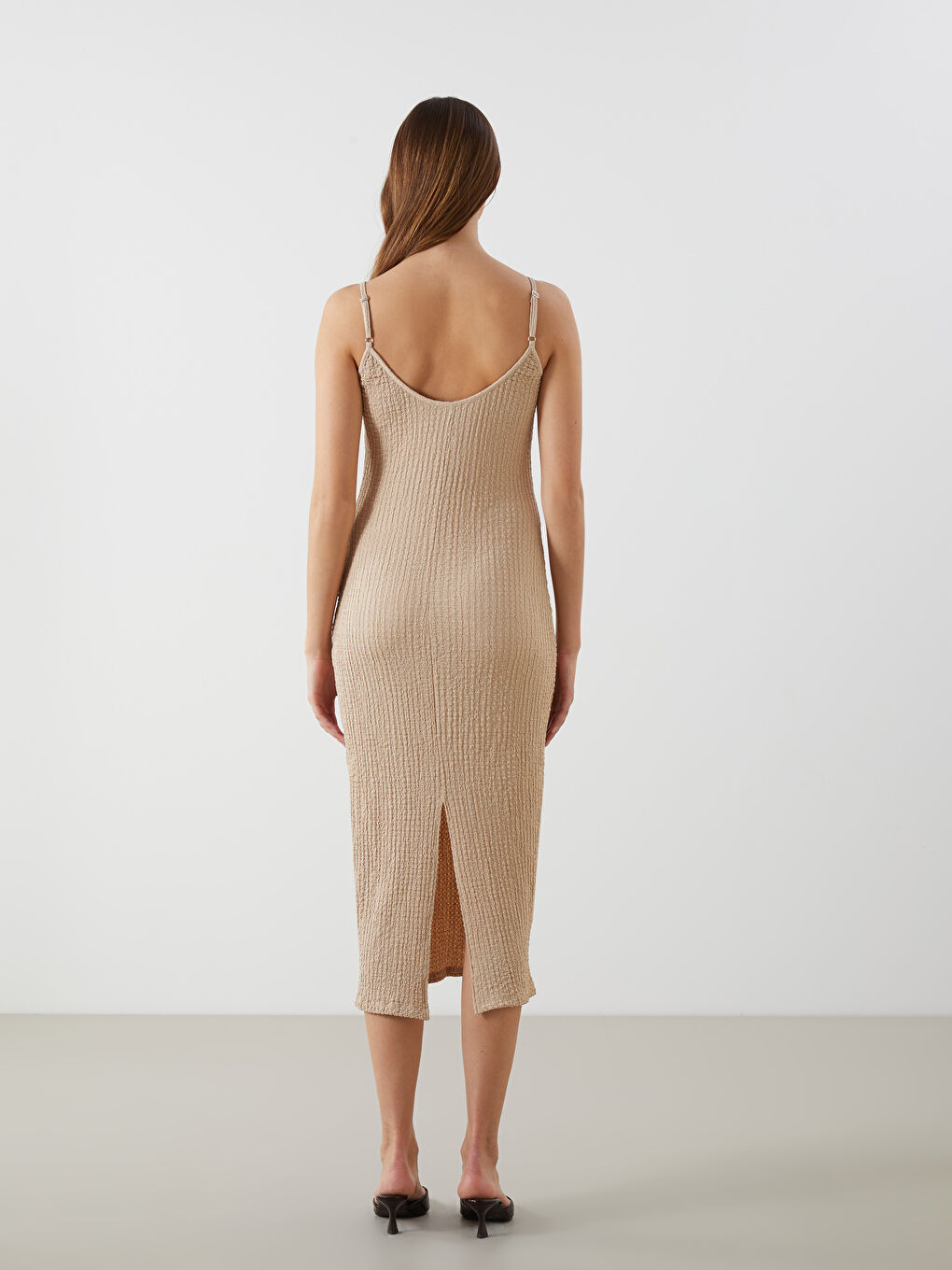U Neck Textured Women'S Dress -S5K563Z8-D6H