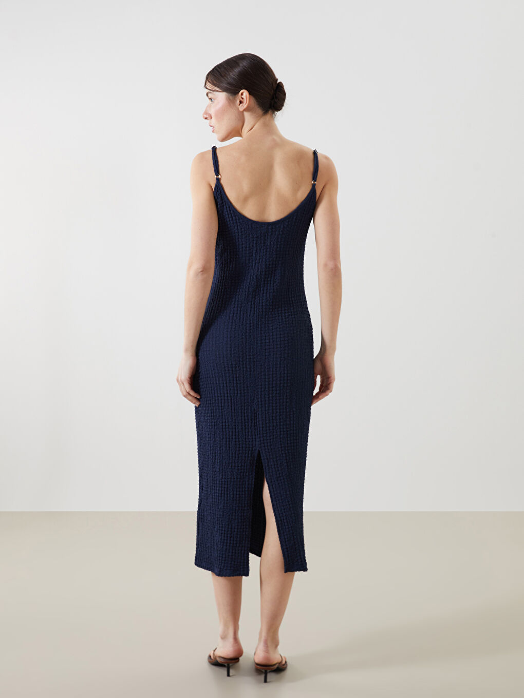 U Neck Textured Women'S Dress -S5K563Z8-HFH