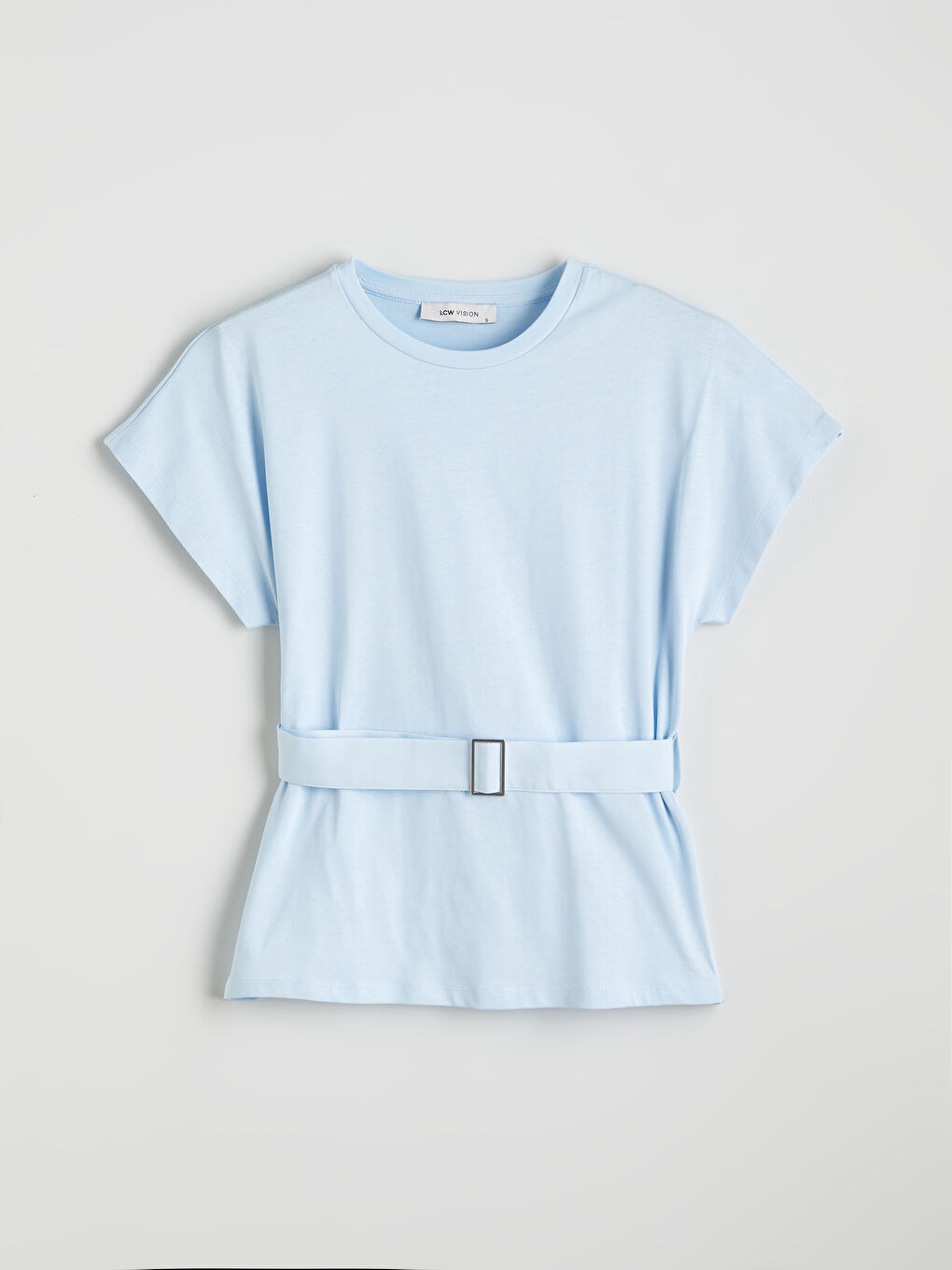 Mavi Bisiklet Yaka Kemerli Bluz-4