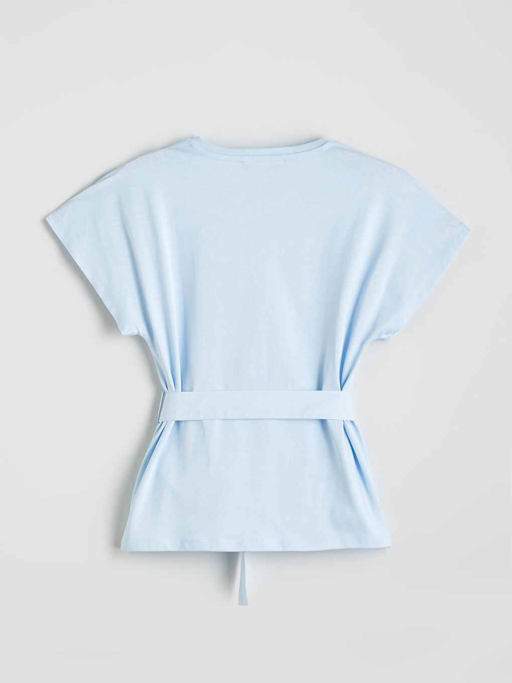 Mavi Bisiklet Yaka Kemerli Bluz-5