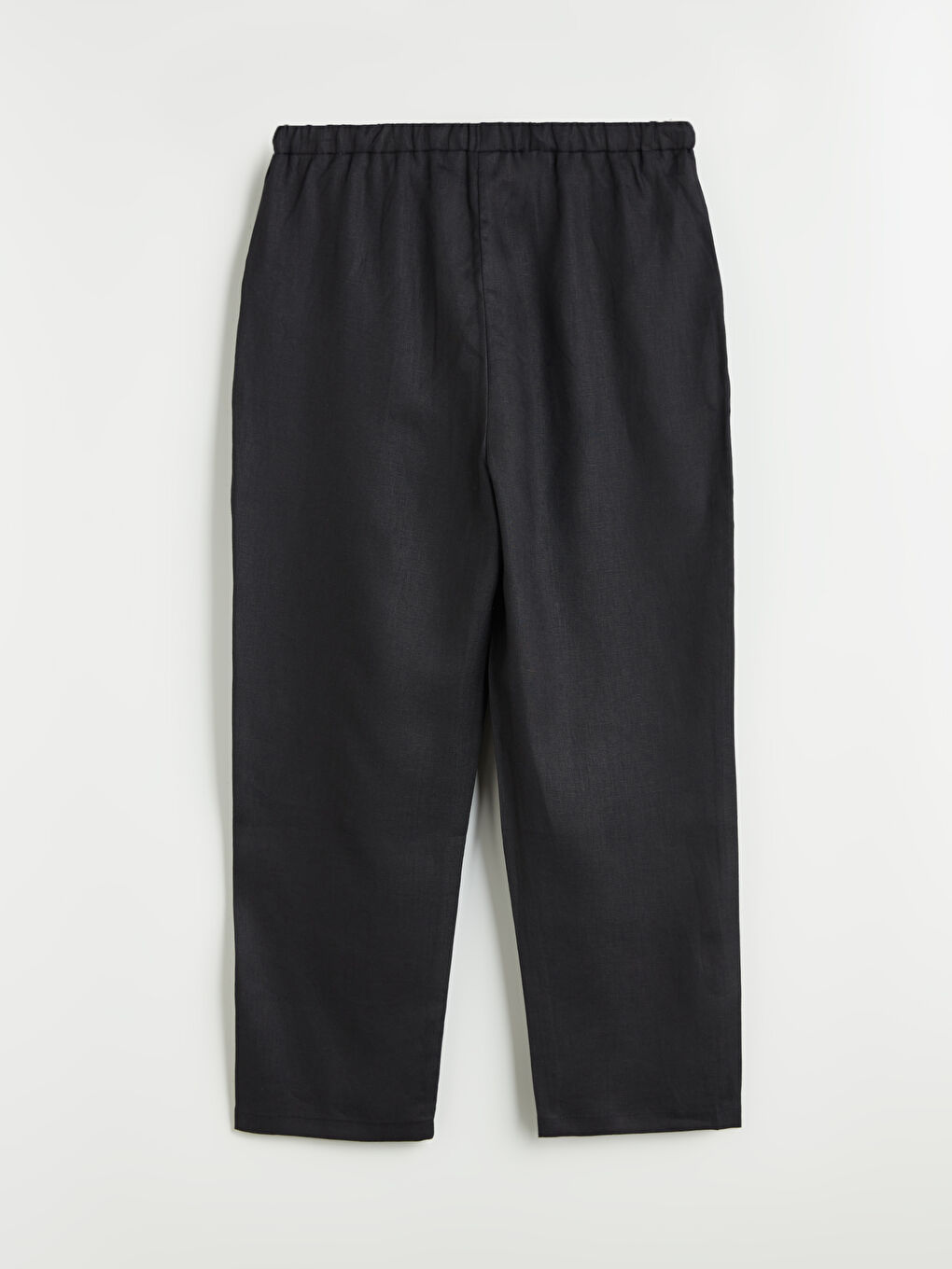 LCWAIKIKI Classic 100% Linen Women's Elastic Waist Trousers -S5K576Z8-CVL
