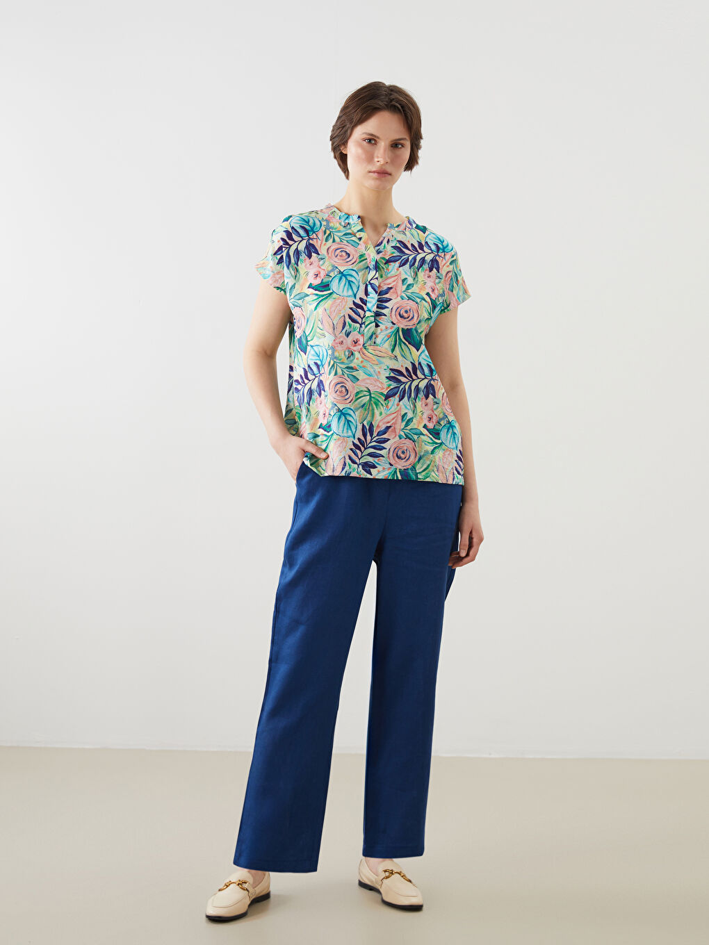 LCWAIKIKI Classic TAMNO PLAVA Pantalone Žena -S5K576Z8-VB1