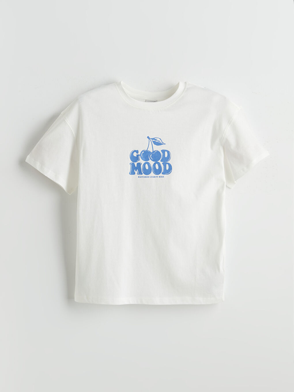 Crew Neck Girls' T-Shirt -S5K598Z4-FDU
