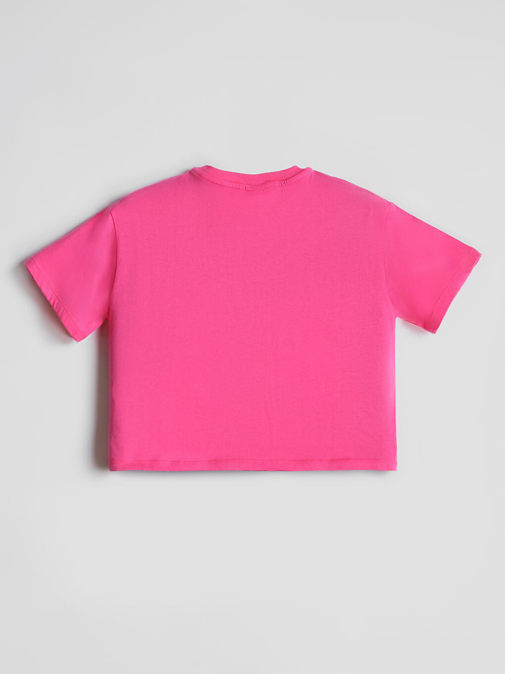 Crew Neck Printed Girls' Crop T-Shirt-1