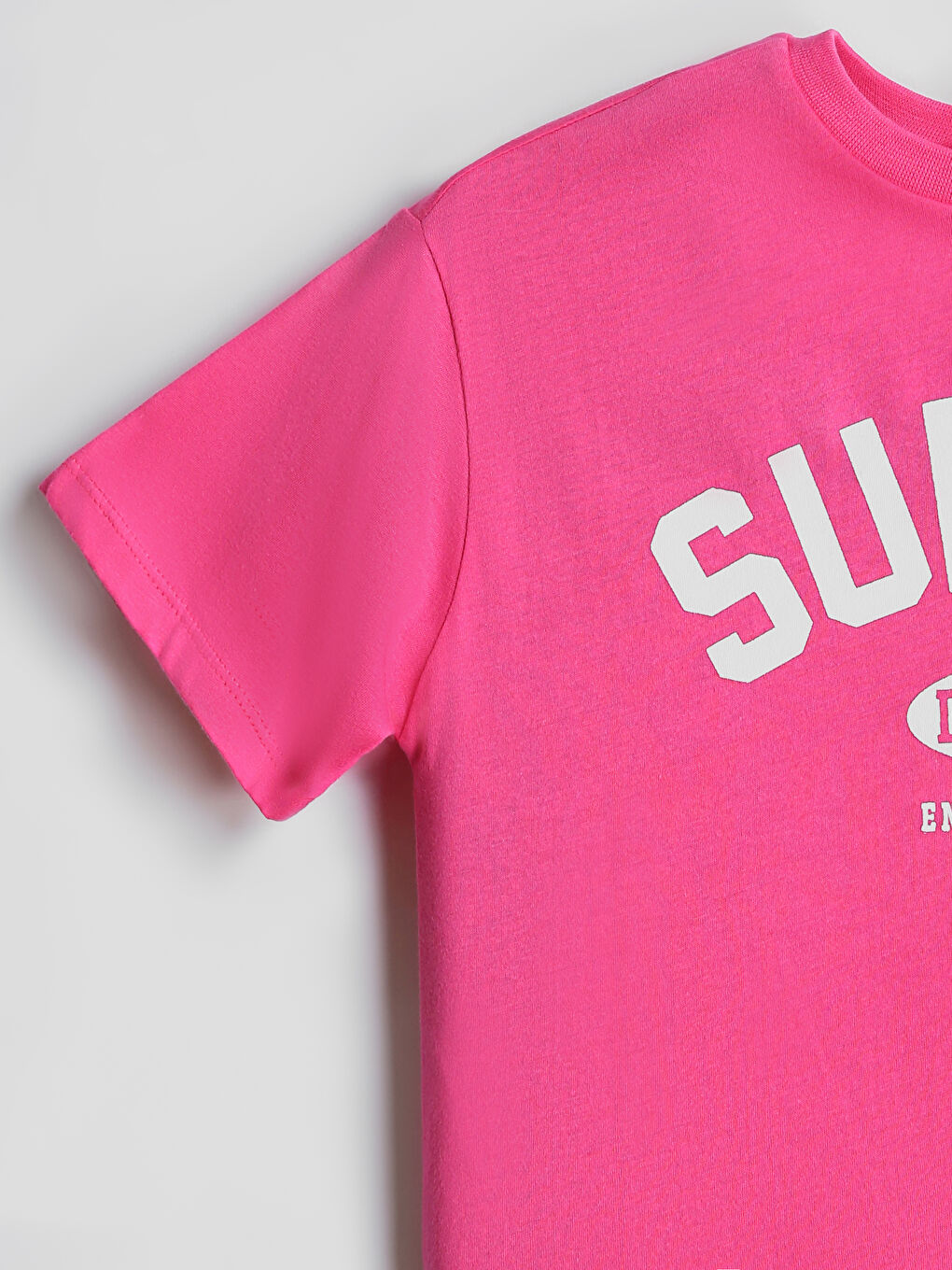 Crew Neck Printed Girls' Crop T-Shirt-3