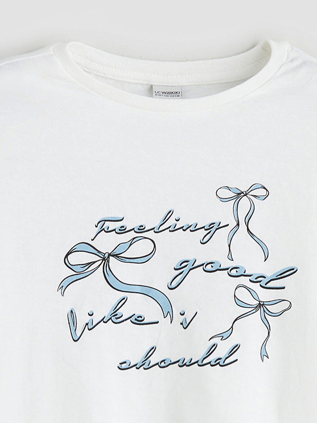 Crew Neck Girls' T-Shirt-2