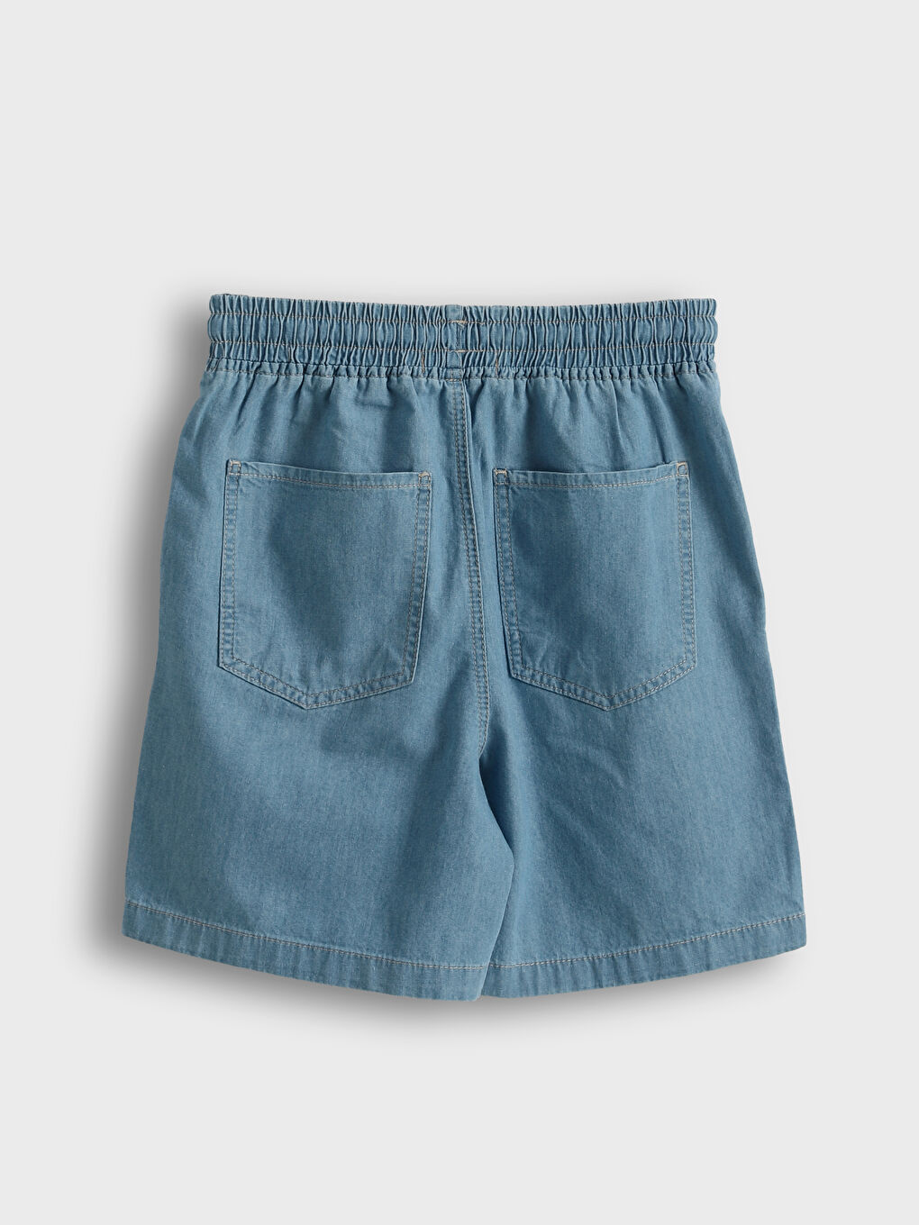 شورت دينيم بخصر مرن للسيدات-1