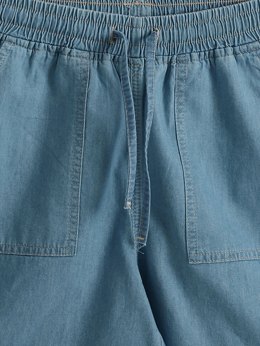 شورت دينيم بخصر مرن للسيدات-2
