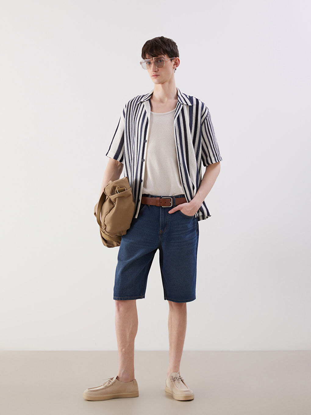 LCW Jeans Χαλαρή Εφαρμογή Τζιν Σορτς Ανδρικά -S5K625Z8-309