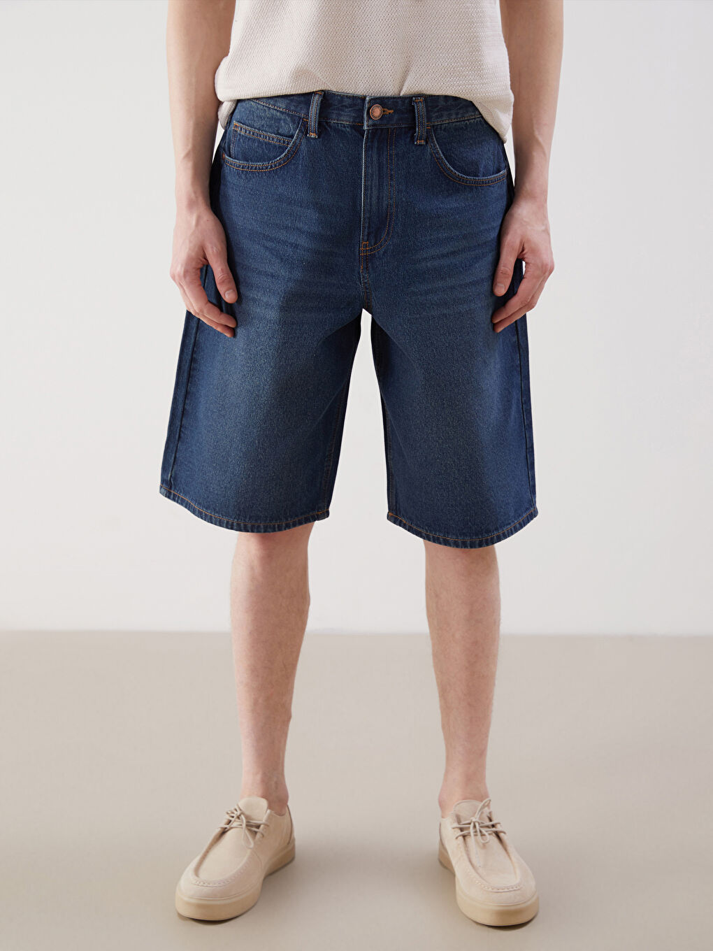 LCW Jeans Χαλαρή Εφαρμογή Τζιν Σορτς Ανδρικά -S5K625Z8-309