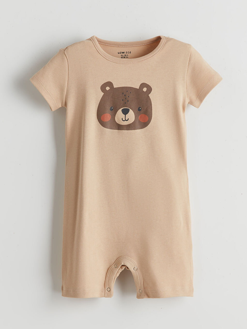 Crew Neck Cute Bear Printed Baby Boy'S Onesie -S5K632Z1-KNF