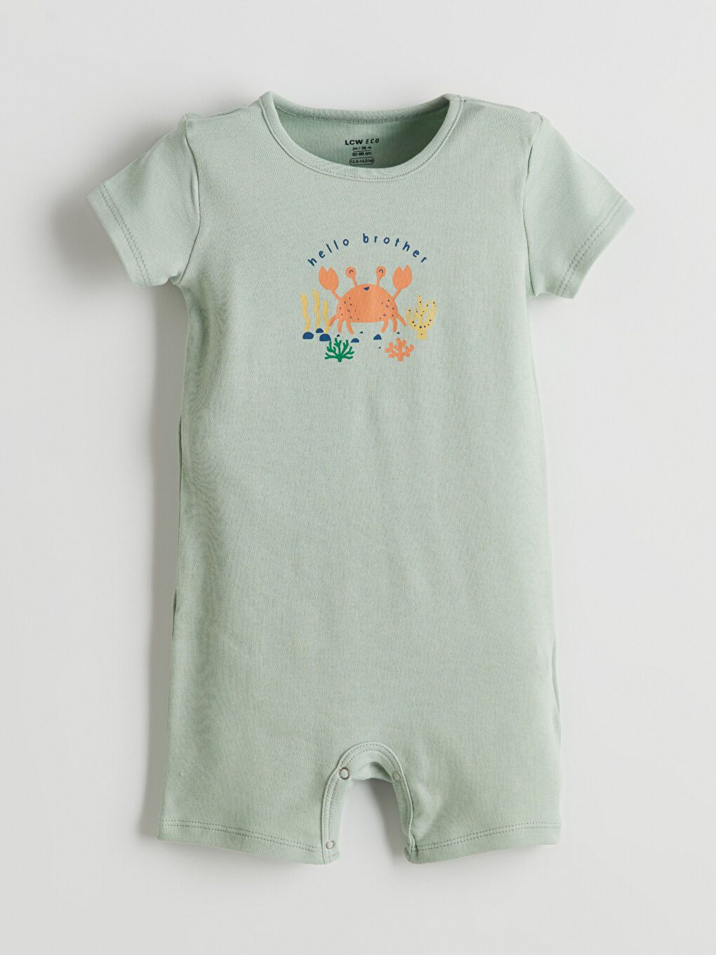Crew Neck Printed Baby Boy Rompers -S5K640Z1-FKS