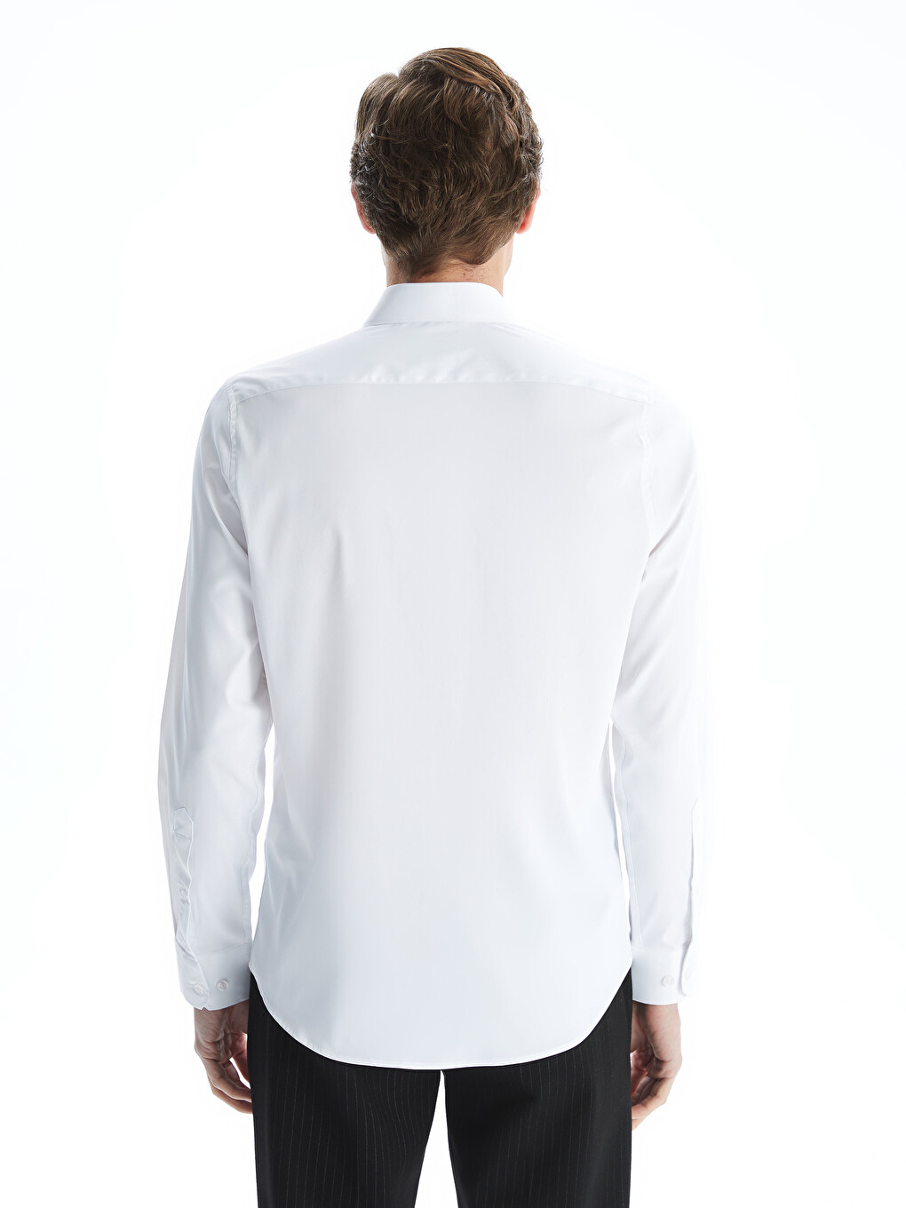 Cămașă Slim Fit Cu Mânecă Lungă Din Gabardină Pentru Bărbați-7