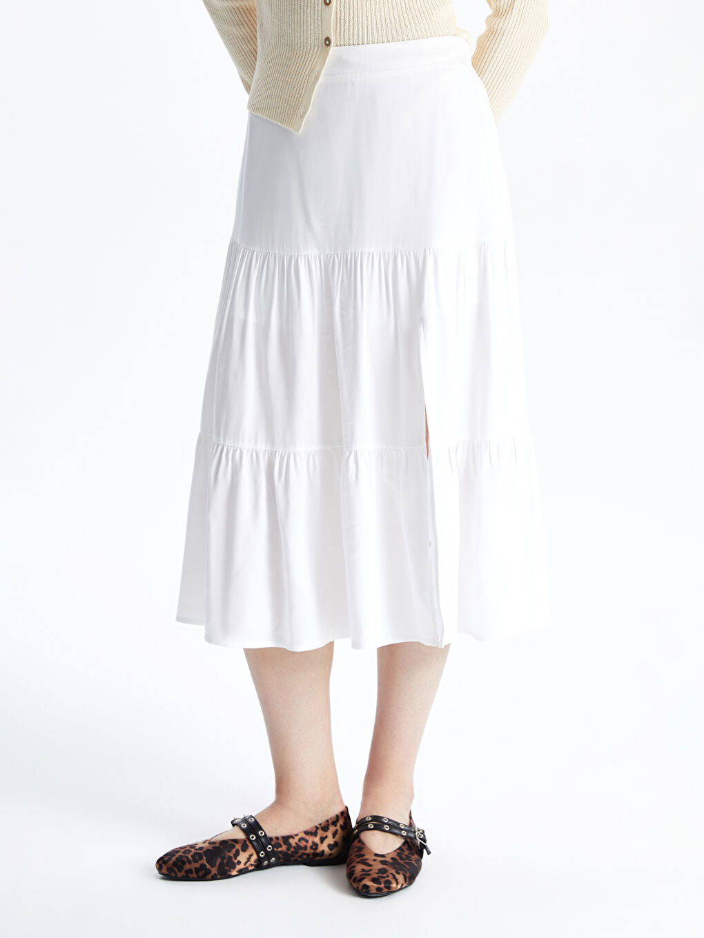 Woman WHITE Skirt -S5K689Z8-Q6K