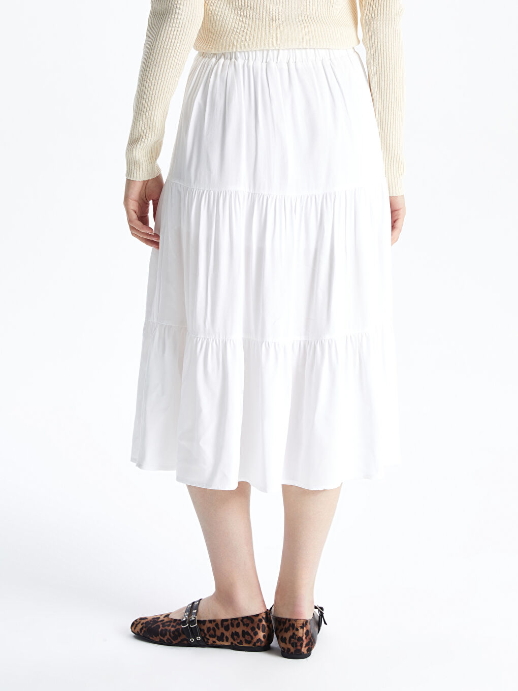 Woman WHITE Skirt -S5K689Z8-Q6K