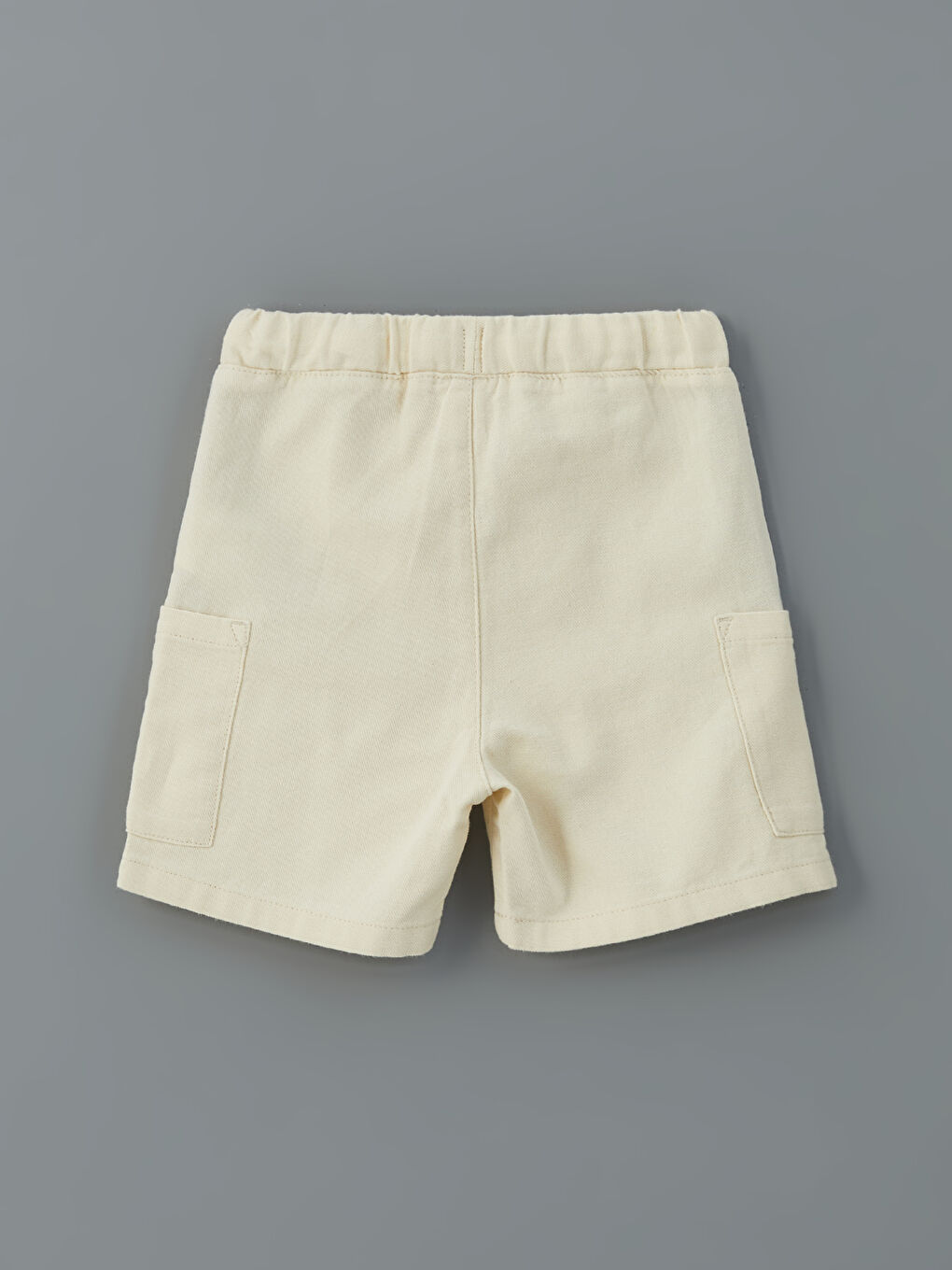 Elasticated Waist Boys' Pocketed Linen Shorts-3