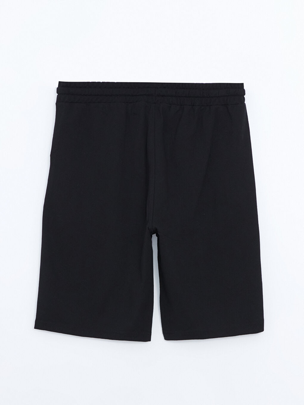 Siyah Standart Kalıp Pike Erkek Şort-7