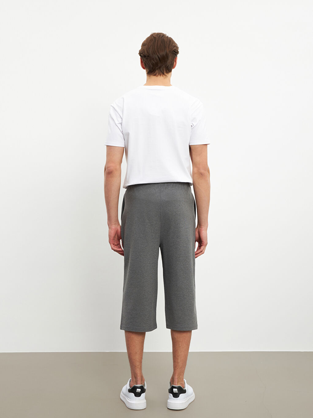 Antrasit Büyük Beden Standart Kalıp Erkek Bermuda Şort-3