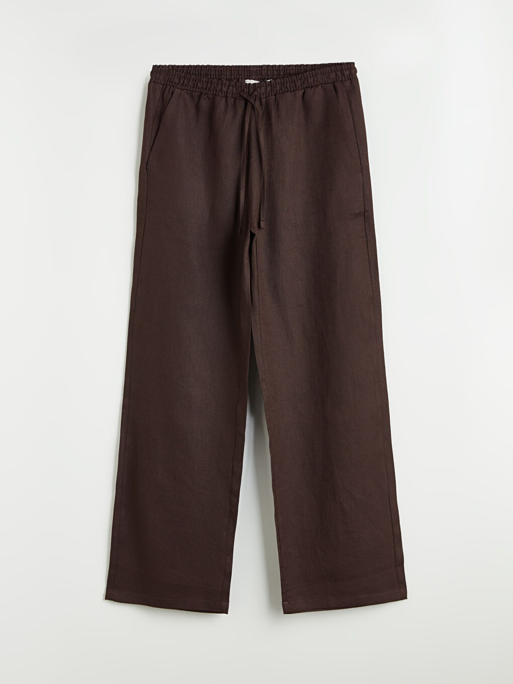 Elasticated Waist Linen Women's Trousers -S5K746Z8-HMK