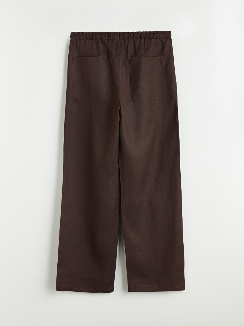 Elasticated Waist Linen Women's Trousers -S5K746Z8-HMK
