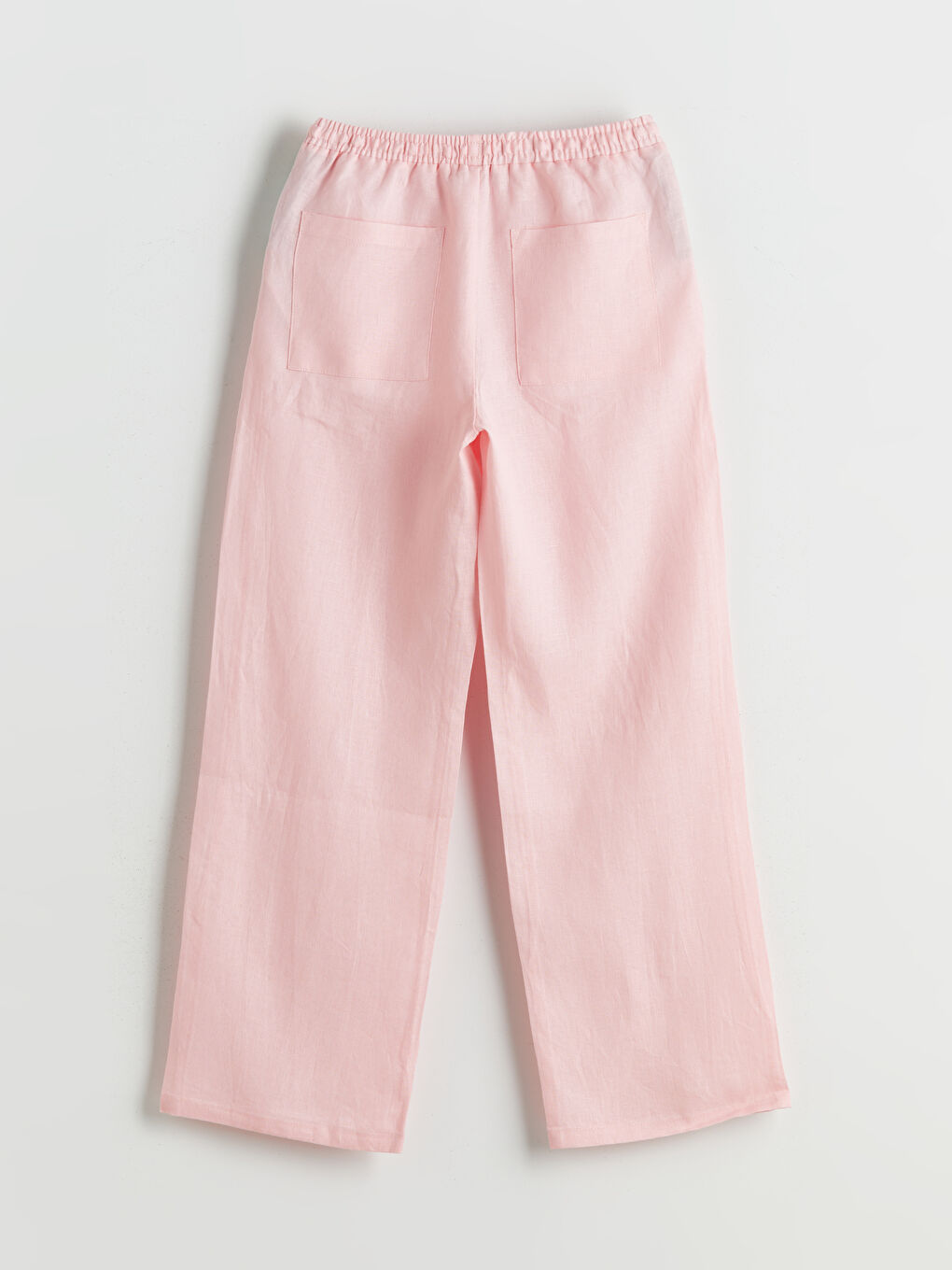 Elasticated Waist Linen Women's Trousers -S5K746Z8-QX9
