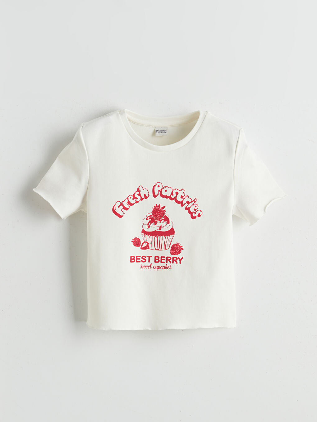 Crew Neck Girls' Crop T-Shirt -S5K756Z4-R9J