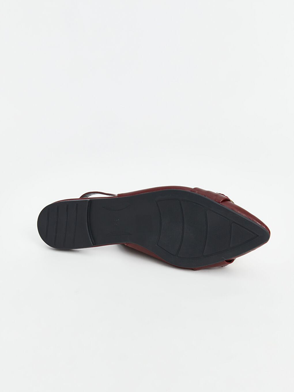 Leather Look Metal Applique Detailed Women's Ballerinas -S5K782Z8-A6J