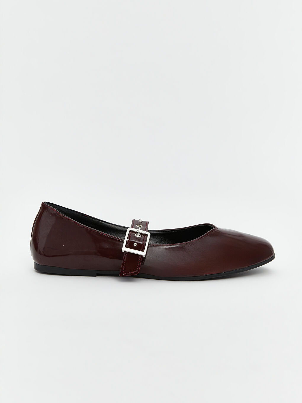 Leather Look Woman Flat Shoes -S5K783Z8-JEX