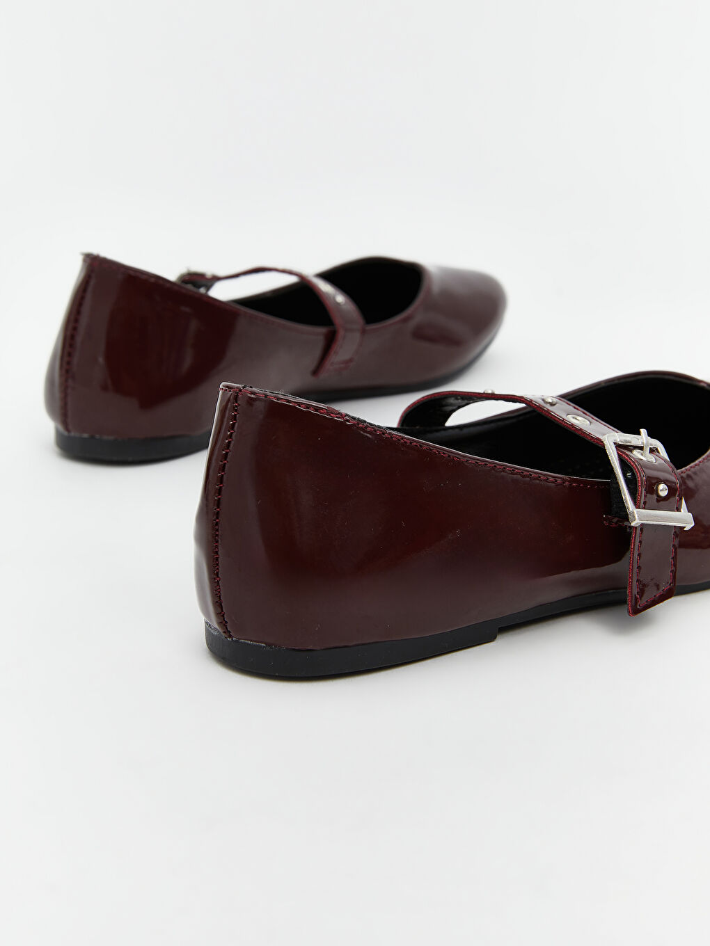 Leather Look Woman Flat Shoes -S5K783Z8-JEX