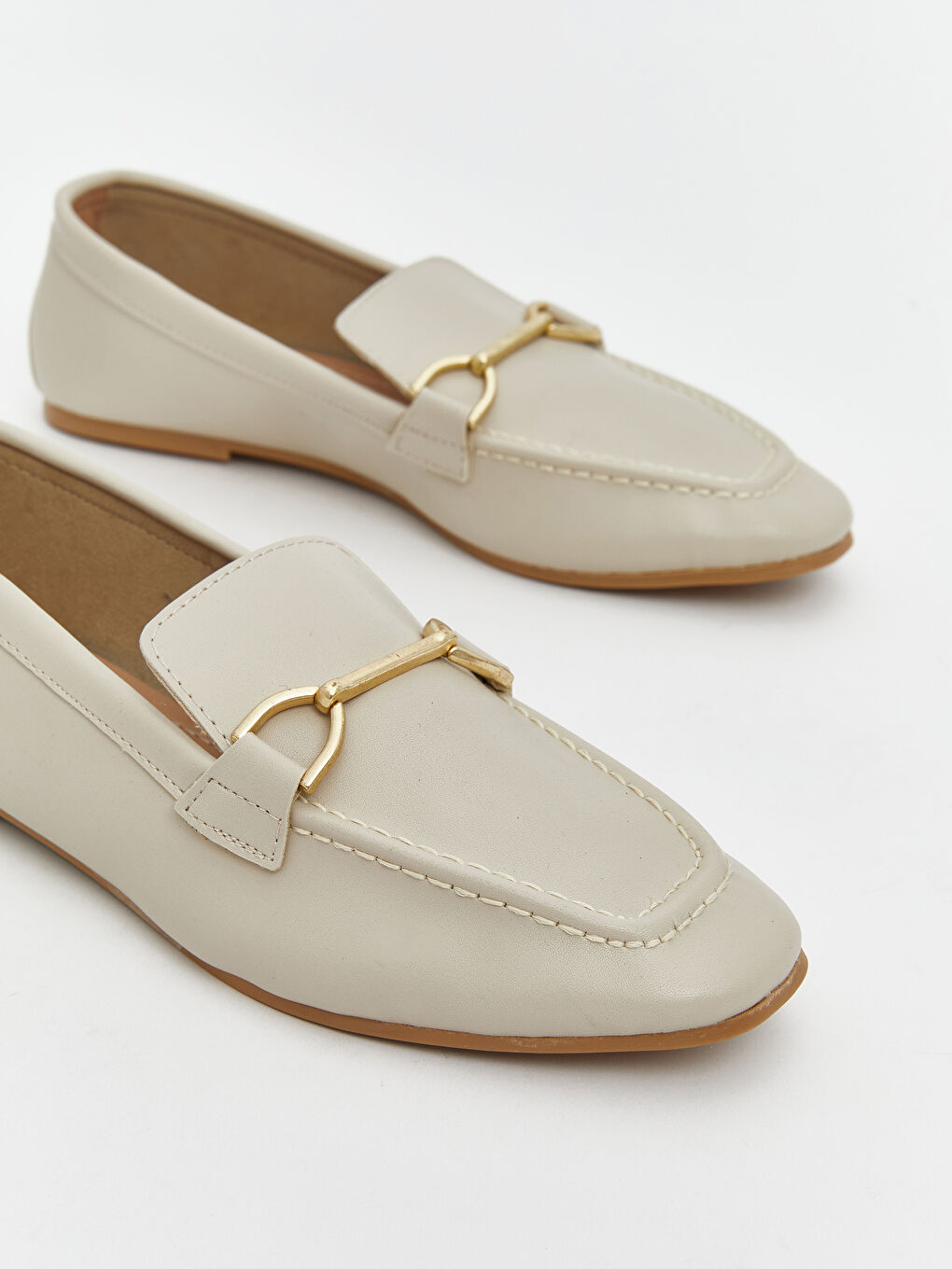 Leather Look Metal Appliqué Women's Classic Shoes -S5K785Z8-FPT