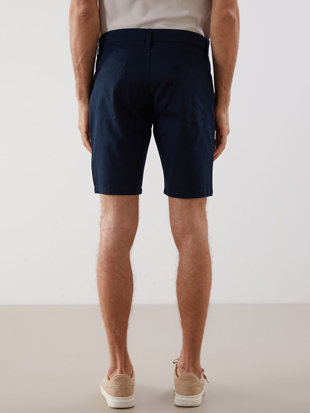 Ерлерге арналған тар пішімдегі саржа шолақ шалбар-3