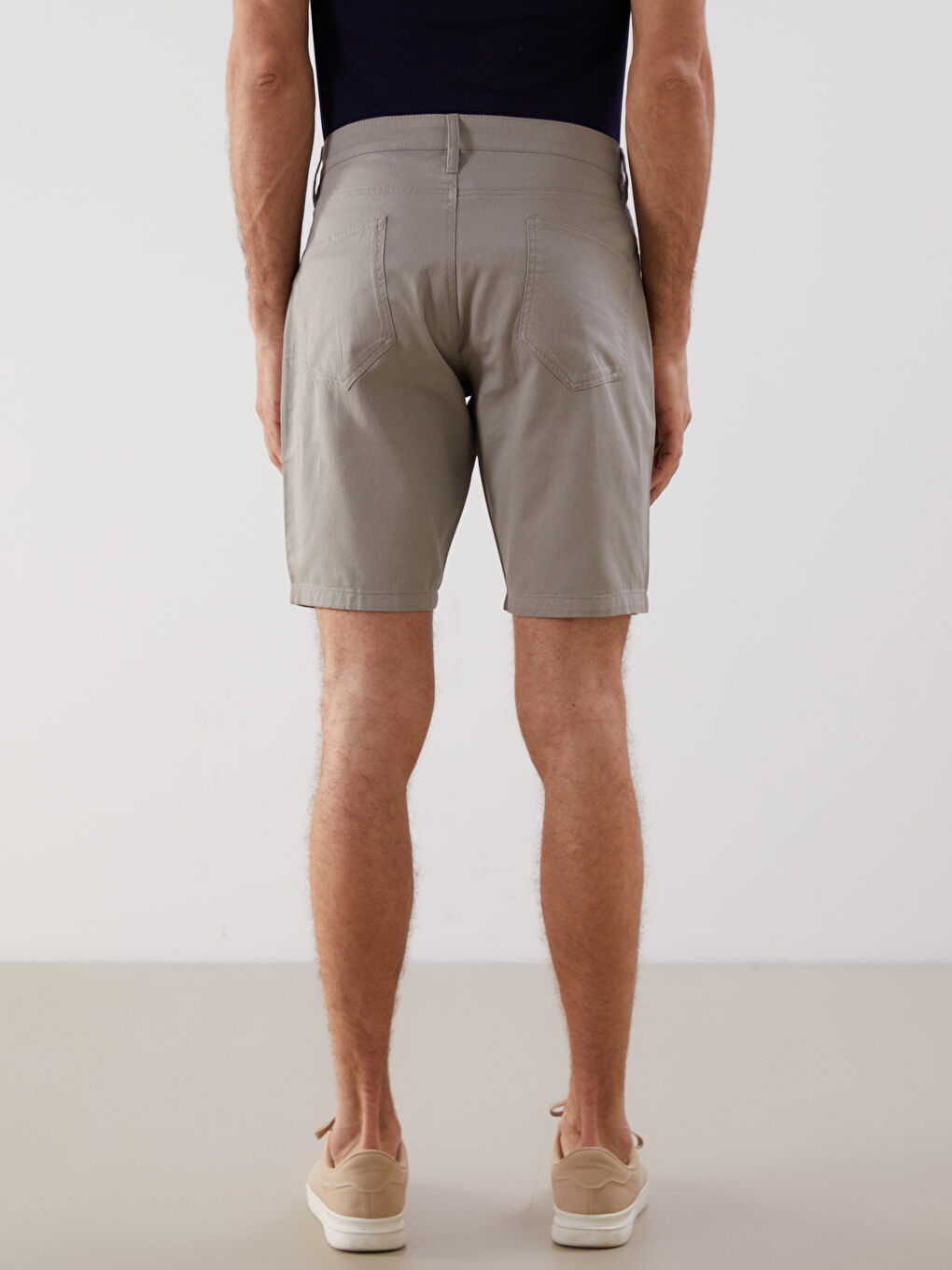 Ерлерге арналған тар пішімдегі саржа шолақ шалбар-3