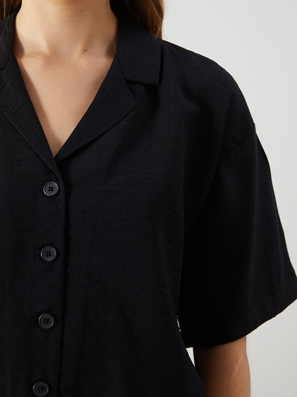 Loose Fit Buttoned Women's Shirt -S5K802Z8-CVL