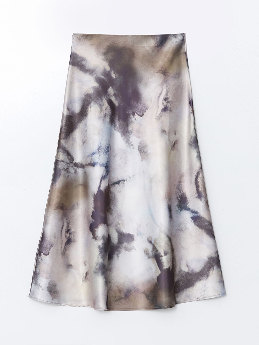 Standard Fit Batik Patterned Satin Women'S Skirt -S5K806Z8-LQY