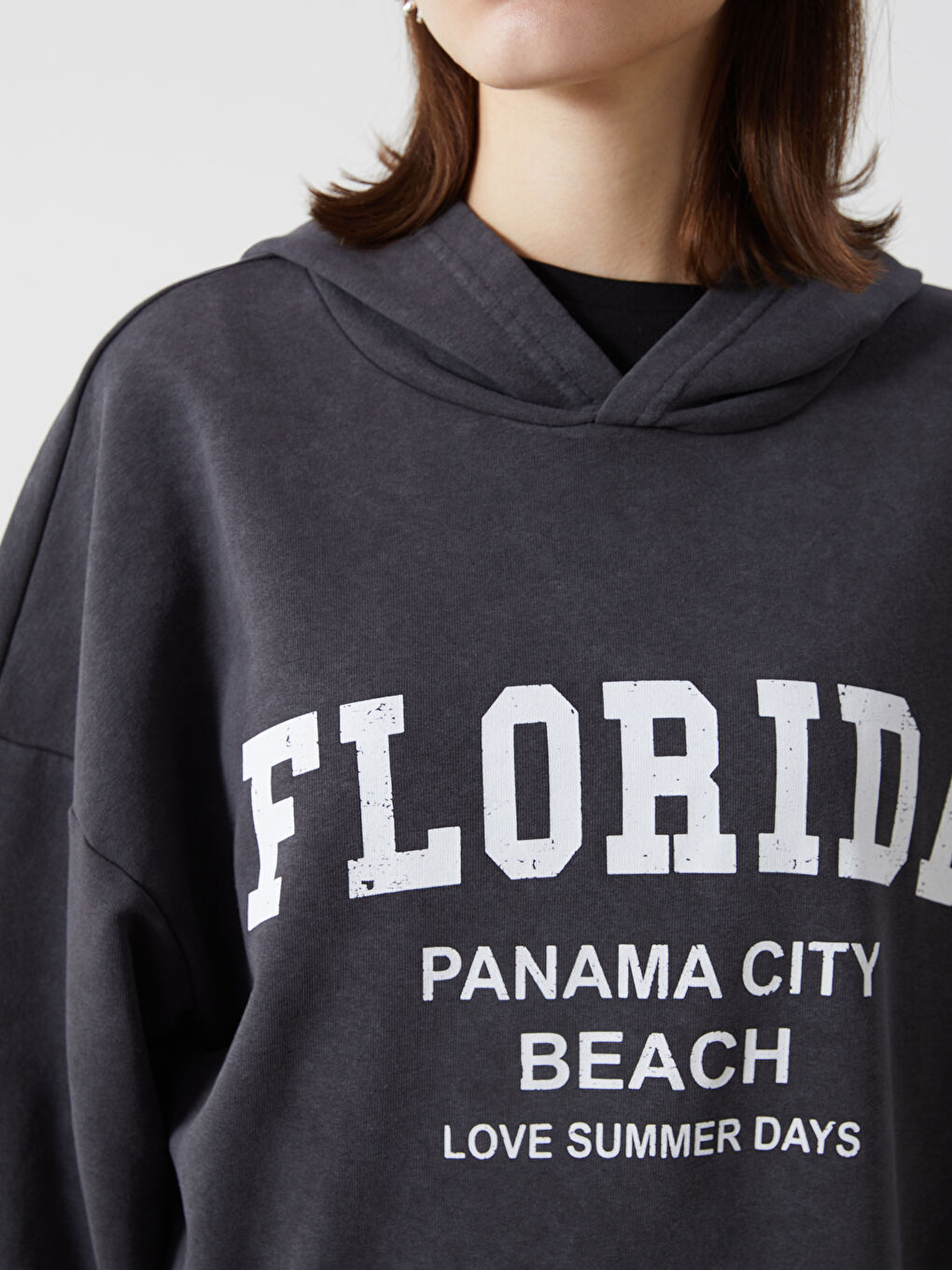 Florida Printed Oversize Women's Hoodie -S5K820Z8-DC4