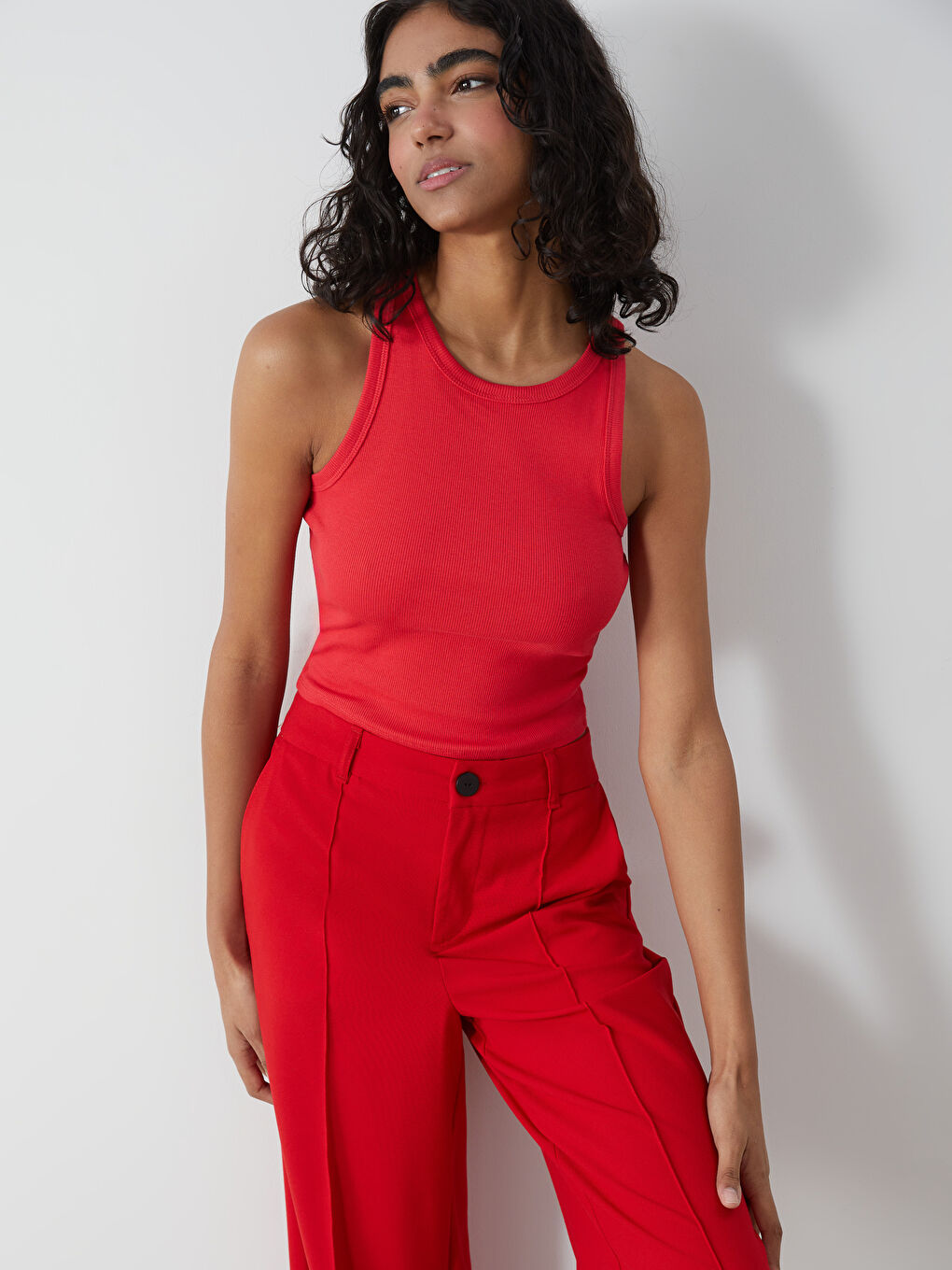 Crew Neck Crop Women's Tank Top -S5K874Z8-CRT